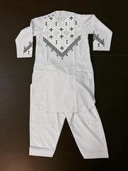 6-Year-Old Boys White Parahan Tumban