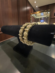 Noor Antique Gold Pearl & Crystal Bangles – Set of 2 | Two Sizes