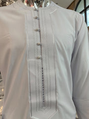 Medium Premium White Afghan Parahan Tunban Set – Elegant Men’s Traditional Kameez Shelwar with Embroidered Yakhan