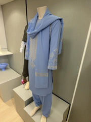 Sky Blue Parahan Tumban Set
