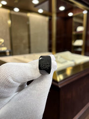 Alhamdulillah Arabic Calligraphy Signet Ring – Islamic Stainless Steel Non-Tarnish Waterproof Ring for Men & Women – Gold, Silver & Black