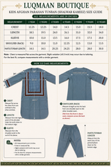 Sky Blue Embroidered Boys Parahan Tunban Set (Age 1–12 Years) – Traditional Afghan Kids Shalwar Kameez Luqmaan Boutique Design #23