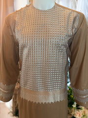 Afghan Parahan Tunban Kameese Shalwar Machine Khamakdozi Brown Small