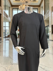 Men’s Black Qasimi Parahan Tunban – Traditional Afghan 2-Piece Outfit, Small–XL