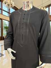 Large Black Embroidered Parahan Tunban for Men – Premium Afghan Traditional Kameese Shelwar Outfit