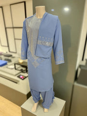 Sky Blue Parahan Tumban Set