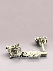 0.5 CT Moissanite Drop Earrings – Gold & Silver Tone, S925 Posts, D Color VVS1