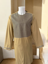 Afghan Parahan Tunban for Men – Beige Gold, XL (Defected Embroidery)