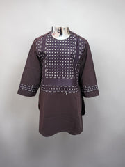 Deep Plum Boys Afghan Parahan Tunban Set | Luxury Embroidered Traditional Afghan Wear for Kids (1–12 Years)