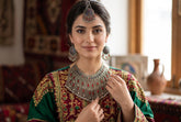 3-Piece Traditional Afghan Jewelry Set – Handmade Vintage Style Necklace, Earrings & Maatha Patti | Afghan Tribal Ethnic Bridal Jewelry for Women 009