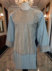 Embroidered Afghan Traditional Parahan Tunban Kameese Shalwar for Men – Small
