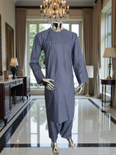 Large Afghan Parahan Tunban Blue Gray – Qasimi Design