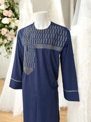 Small Afghan Parahan Tunban Hand Embroidered – Navy Blue (Last Piece)