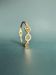 Tree of Life Crystal Bangle – Gold-Tone Stainless Steel 8025