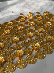 24K Gold-Plated Arab Middle Eastern Indian Pakistani Afghan Bridal Jewelry Set 038
