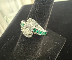 Women’s S925 Moissanite Ring Size 5.5 – Sparkling Elegant Statement Ring. 6020