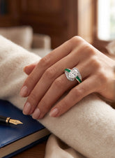Women’s S925 Moissanite Ring Size 5.5 – Sparkling Elegant Statement Ring. 6020