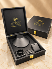 Luqmaan Jewelry Display & Gift Box with Matching Inserts – 5 Colors – 12 × 10 × 2.75 Inches