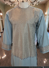 Embroidered Afghan Traditional Parahan Tunban Kameese Shalwar for Men – Small
