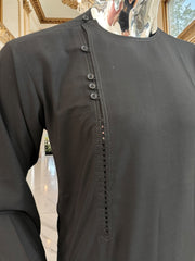 Men’s Black Qasimi Parahan Tunban – Traditional Afghan 2-Piece Outfit, Small–XL