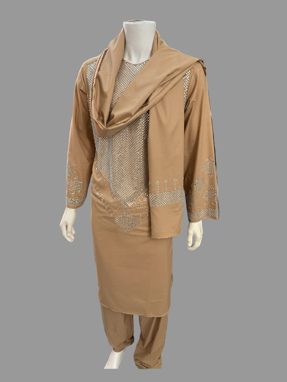 Caramel Brown Parahan Tunban Set