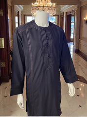 XL Afghan Parahan Tunban with Subtle Traditional Embroidery – Deep Plum