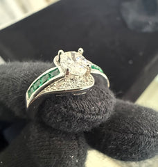 Women’s S925 Moissanite Ring Size 5.5 – Sparkling Elegant Statement Ring. 6020