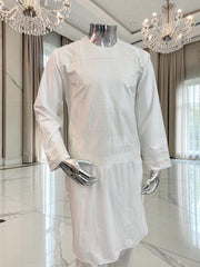 Premium Off White Yakhand(o)zi Parahan Tunban – Men’s Afghan Traditional 2-Piece Outfit