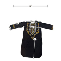Medium Luqmaan Boutique Black Shesha Embroidery Parahan Tunban Set – Premium Afghan Traditional Wear