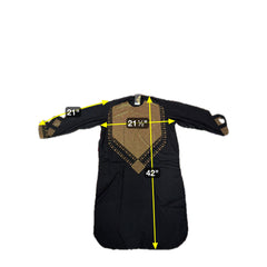 Men’s Black Parahan Tumban with Shesha Mirror Work – Machine-Embellished Afghan Outfit – Small Size
