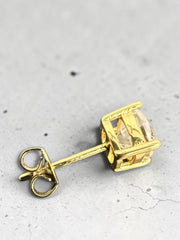 1 CT Cushion-Cut Moissanite Stud Earrings, D Color VVS1 Diamond Alternative, Gold or Silver-Plated Bridal Jewelry Gift
