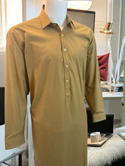 Afghan Parahan Tunban Kameese Shalwar Antique Gold Plain Large