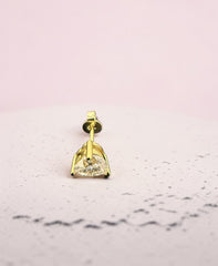 1 Carat Heart-Cut Moissanite Stud Earrings – S925 Posts – Gold or Silver