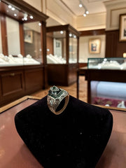 Luqmaan Jewelry Green Stone Ottoman Style Ring