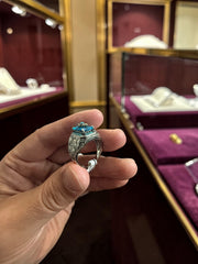 Luqmaan Jewelry Blue Stone Turkish Style Ring