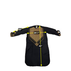 Men’s Black Afghan Traditional Kameez Shalwar with Geometric Mirror Embroidery – Formal Wear Large. Minor Imperfection – Special Discount