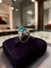 Luqmaan Jewelry Blue Stone Turkish Style Ring