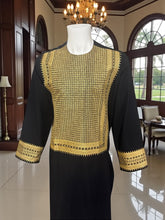 Men’s Black and Gold Embroidered Parahan Tumban – Premium Machine Khamak Design | Small Size