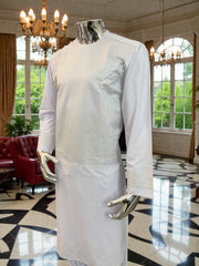Small White Embroidered Parahan Tumban | Cotton-Blend Afghan Men’s Traditional Outfit | Luqmaan Boutique