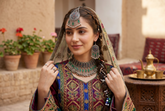 Traditional Afghan Jewelry Set for Women – 4-Piece Vintage Boho Necklace, Earrings & Maang Tikka | Tribal Kuchi Style Statement Jewelry 011 small defect
