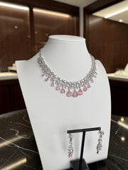 Elegant Teardrop Crystal Necklace & Earrings Set – 6 Colors