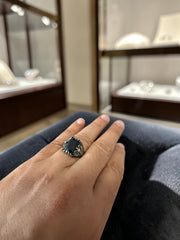 Midnight Black Turkish Eagle Ring – Vintage Ottoman Style Ring