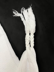 Afghan Tunban Izarband Waist Tie – Traditional White Drawstring for Parahan Tunban