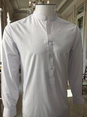 Afghan Parahan Tunban for Men – Premium Grace Fabric – White – X-Large