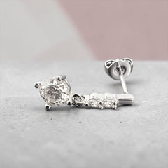 0.5 CT Moissanite Drop Earrings – Gold & Silver Tone, S925 Posts, D Color VVS1