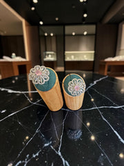 American Diamond Statement Ring – Floral Crystal Cocktail Ring, 6 Colors, Adjustable Size, Gift Box Included
