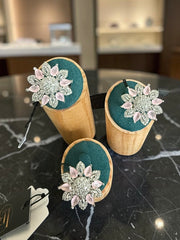 American Diamond Floral Statement Ring – Adjustable Pear-Cut Crystal Cocktail Ring, 7 Colors, Gift Box Included