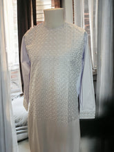 White Afghan Parahan Tunban for Men with Machine Khamakdozi – X-Small