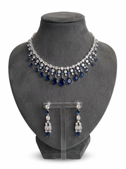 Elegant Teardrop Crystal Necklace & Earrings Set – 6 Colors