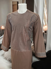 Machine Khamakdozi Embroidered Men’s Traditional Kurta – Brown | Medium